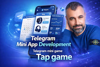 develop a telegram mini app with booking, shop