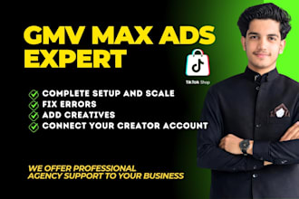 setup, fix and manage tiktok shop gmv max ads to get maximum results