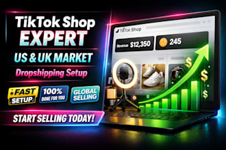 set up tiktok shop dropshipping store for US UK cross border ecommerce brands