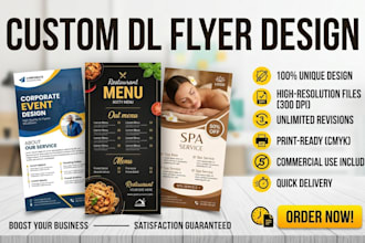 design professional dl flyer and marketing rack cards