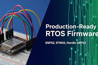 develop production ready rtos firmware for esp32, stm32, nordic nrf52