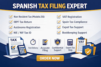 do spanish tax filing, non resident tax, modelo 210 and autonomo tax