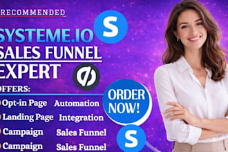 build systeme io sales funnel, landing page and product page