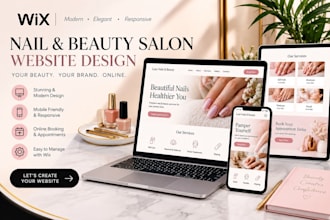design nail salon website beauty salon website wix website