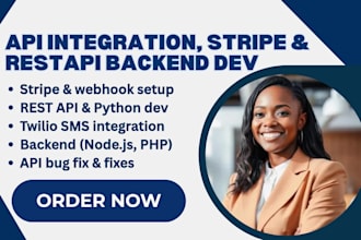 do API integration, rest API, stripe API, twilio, webhook automation