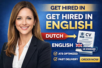 translate dutch CV to english for UK jobs