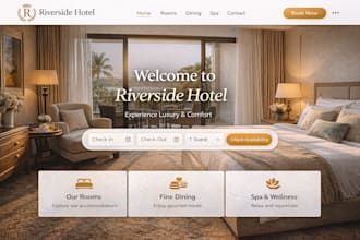 design squarespace hotel website accommodation website room booking website