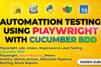 do qa automation testing using playwright, cucumber bdd