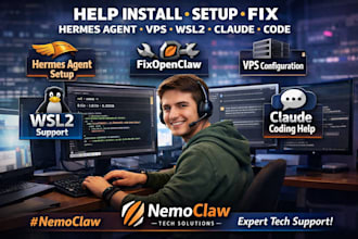 help install setup hermes agent vps fixopenclaw claude code window wsl2 nemoclaw