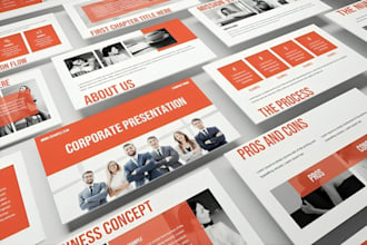 create business presentation design, corporate slides, executive powerpoint deck