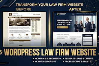design attorney, lawyer and law firm wordpress website