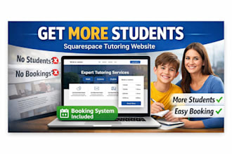 build squarespace tutoring website education website online course website