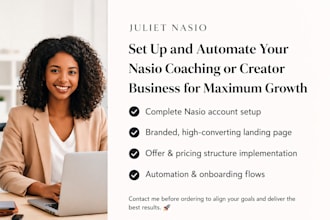 set up and automate your nasio coaching or creator business for maximum growth