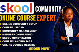setup skool community, skool course upload community management ghl automation