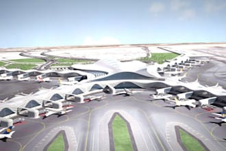design 3d airport, msfs airport concept, runway layout, park and airport remodel