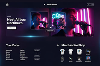 design squarespace music website artist album tour ticket merchandise shop