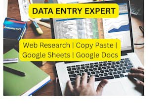 do data entry and copy paste tasks