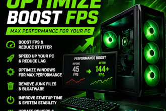 boost fps, speed up your PC, and optimize your gaming laptop for max performance