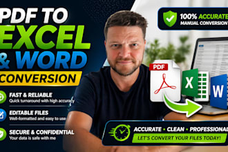 do pdf conversion and data entry