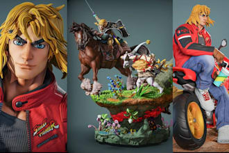 3d print and paint anime miniature painting tabletop figure model resin 3d print