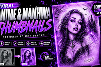 create viral cinematic anime and manhwa youtube thumbnails