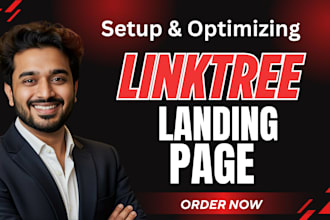 design linktree, bio link page, carrd landing page for brand