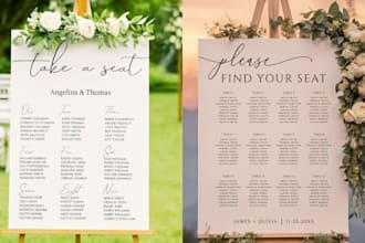 design stunning seating chart or table plan for your day
