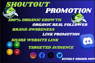 promote, shoutout, share website link to 950 millions audience on social media