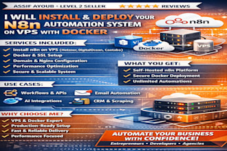 install and deploy your self hosted n8n automation system on vps using docker
