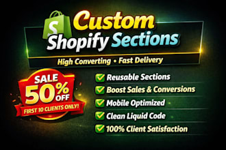 build custom shopify sections with liquid code