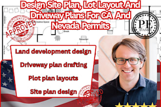 design site plan, lot layout and driveway plans for ca and nevada permits