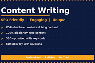 write SEO friendly content for your website or blog