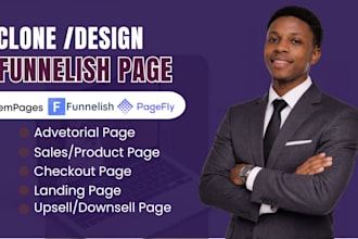 design clone sales page in funnelish,advertorial page or advetorial landing page