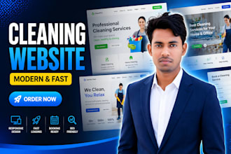design a modern cleaning service website for business