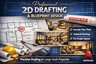 redraw professional 2d floor plan for commercial property in autocad