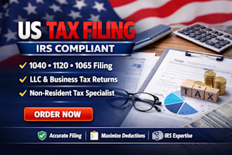 do US tax filing, US tax return for llc, 1040, 1120, 1065 with irs compliance