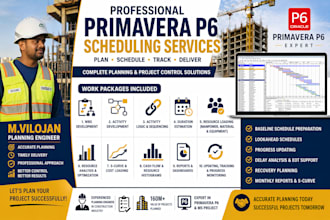 create a professional primavera p6 schedule for your construction project