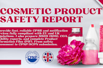 do safety data sheet toxicology report ingredient review for cosmetic product