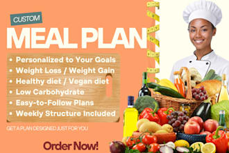 create a personalized meal plan for weight gain and loss, nutrition and wellness