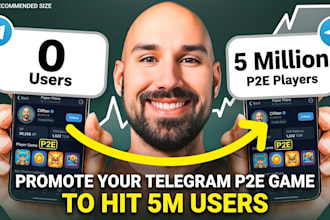 promote referral link hit 5m users telegram mini app game p2e telegram promotion