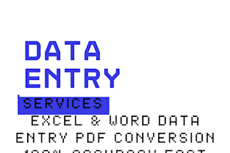 do fast and accurate data entry in excel or word