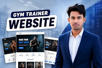 design modern fitness trainer gym and workout website