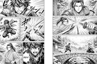 create webtoon or manga comic pages from your script