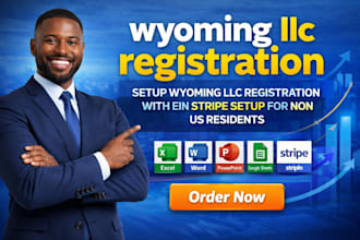 setup wyoming llc registration with ein stripe setup for non US residents