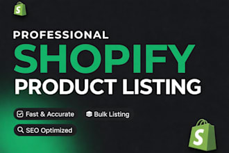 do shopify product listing, bulk upload and SEO optimization