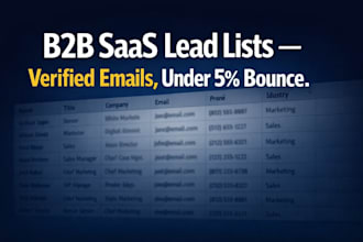 build a targeted b2b saas lead list with verified decision maker emails