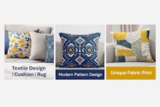 design unique fabric, cushion, and carpet patterns