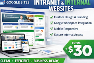 design a google sites intranet and internal website