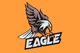 create unique archer eagle logo with source file in 24hours