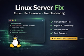 fix linux server issues, errors and performance problems